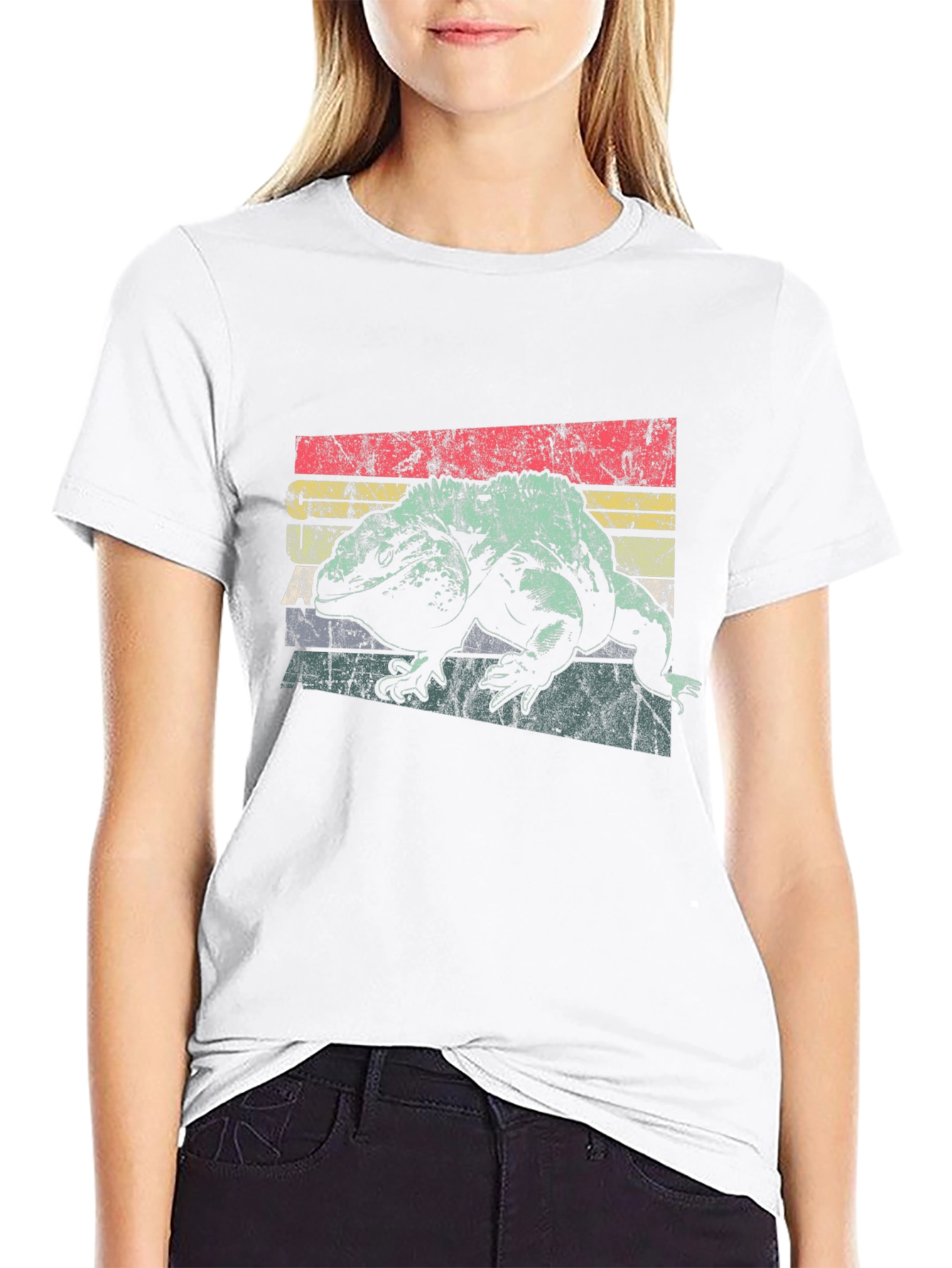 Black Vintage Iguana Graphic T-Shirt - Retro Style view 9