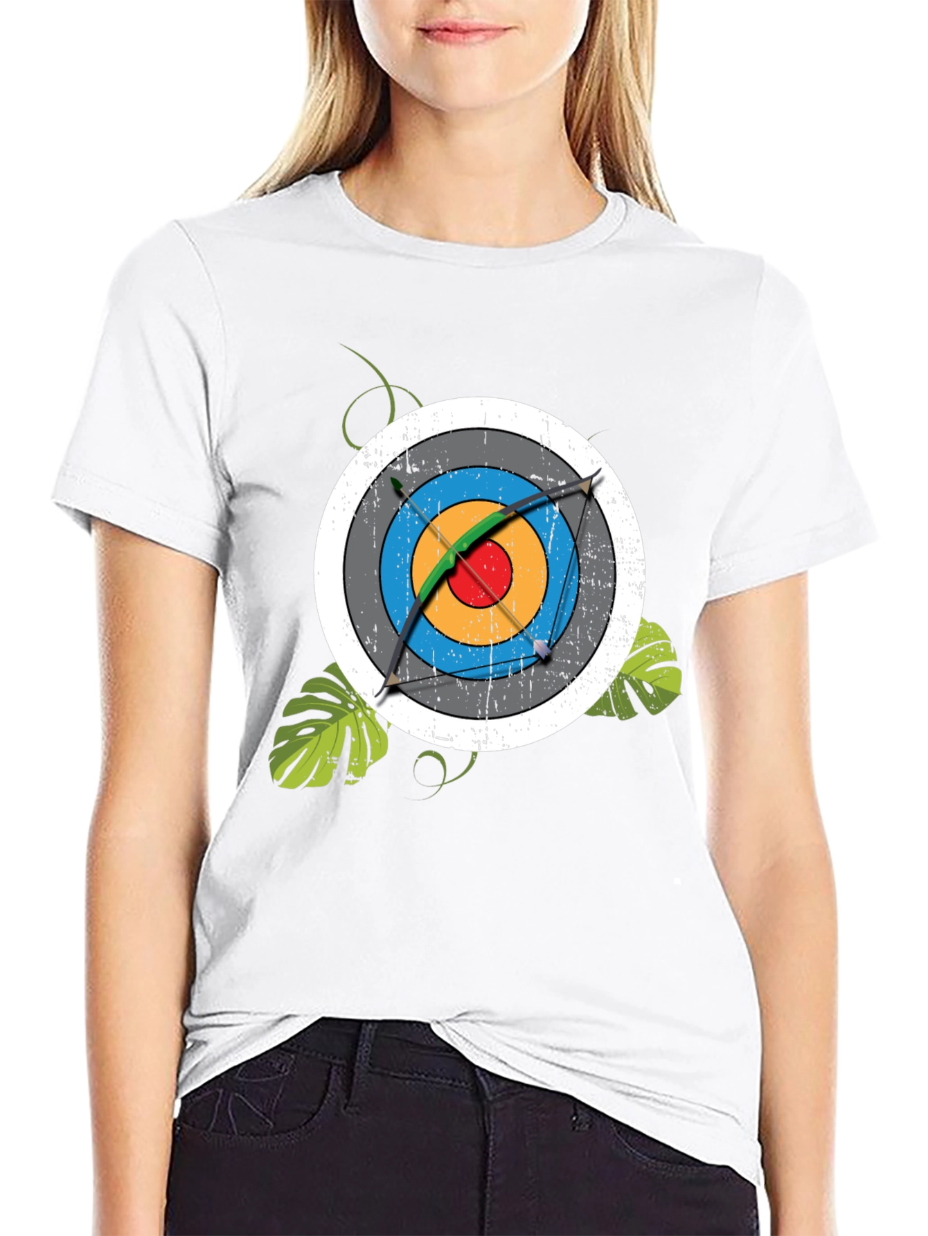 Black Archery Target Graphic Tee - Men's Black T-Shirt view 9