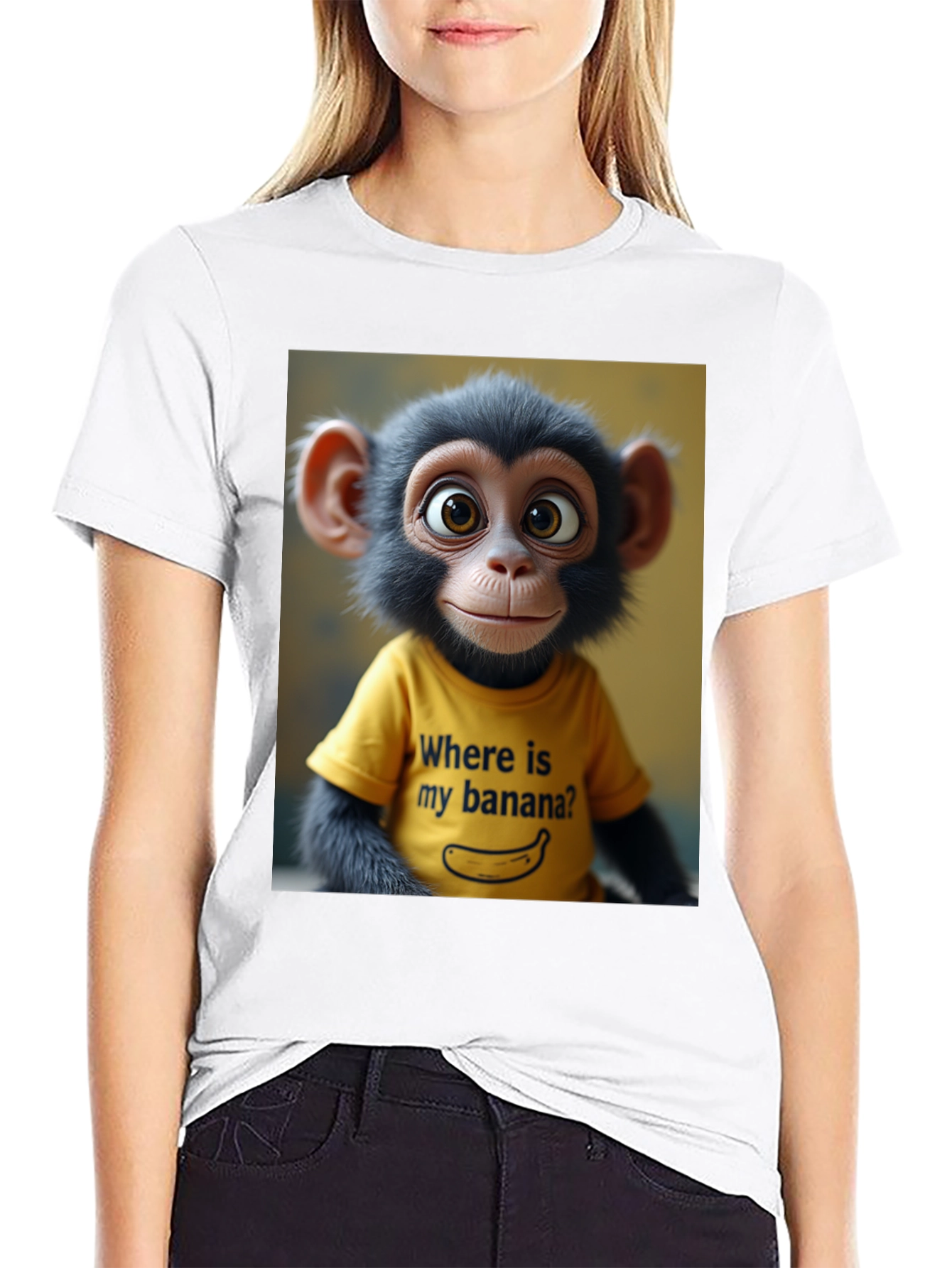 Black Monkey T-Shirt: Where's My Banana? view 9
