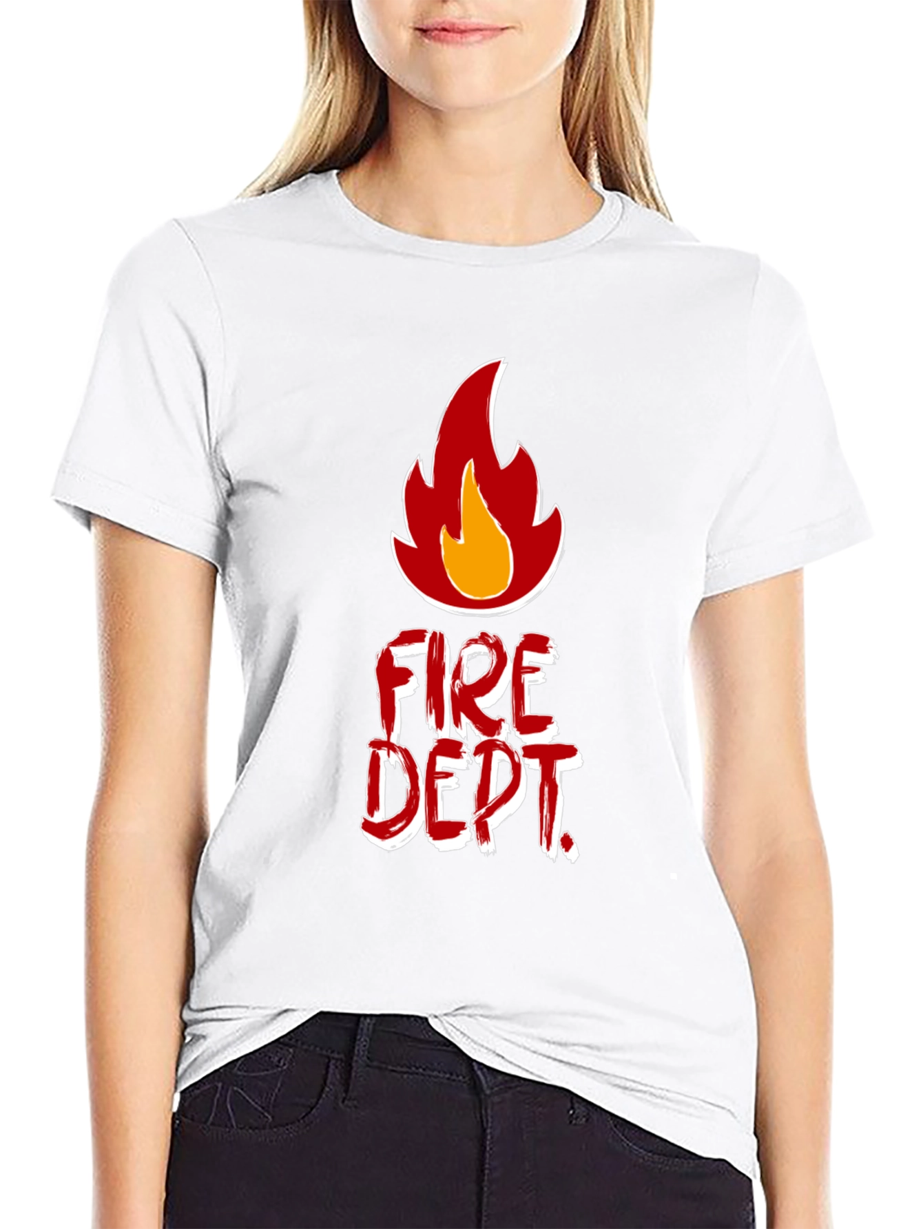 Black Fire Dept. T-Shirt - Bold Graphic Tee for Firefighters view 9