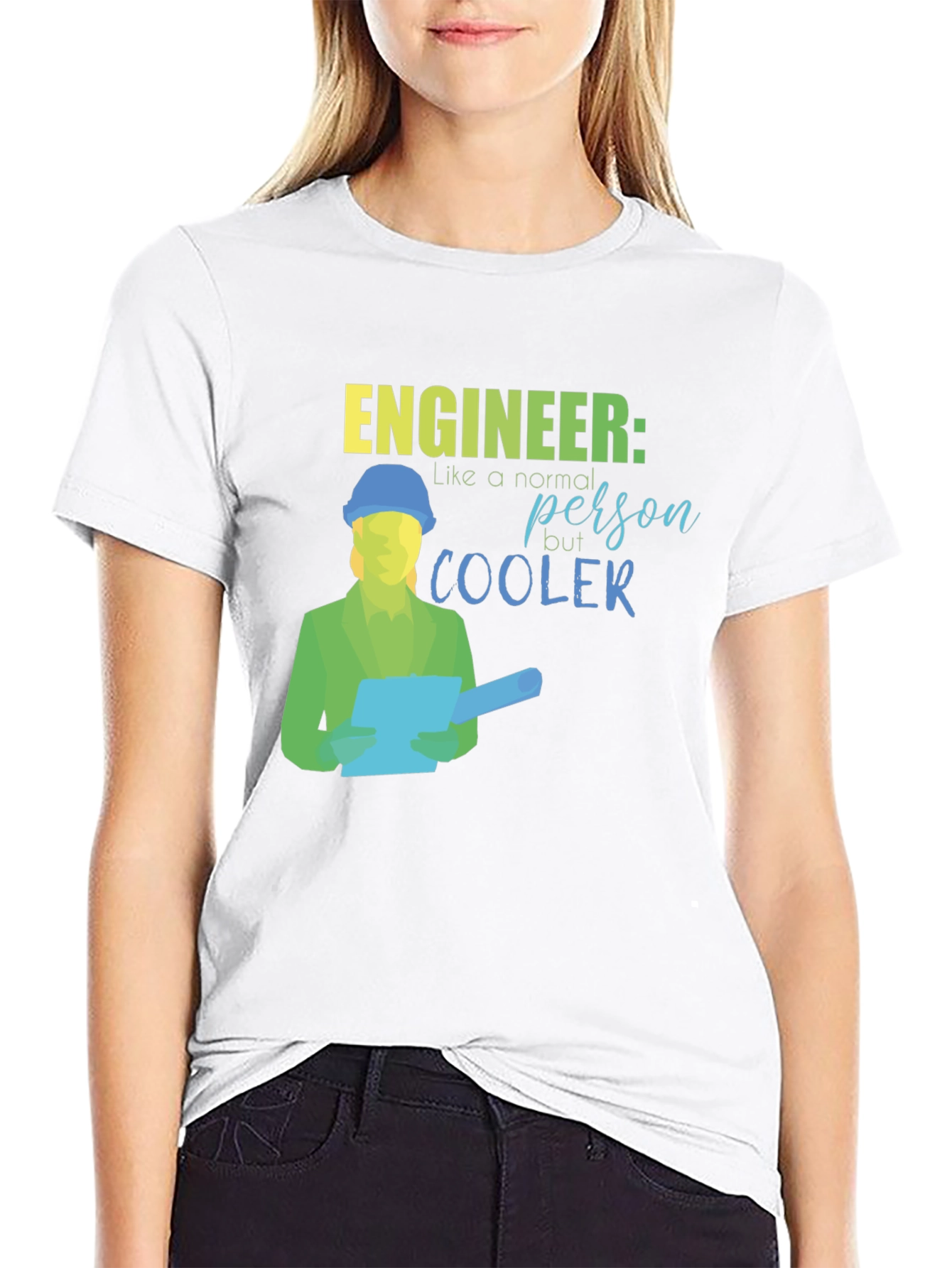 Black Engineer Cooler Black T-Shirt view 9