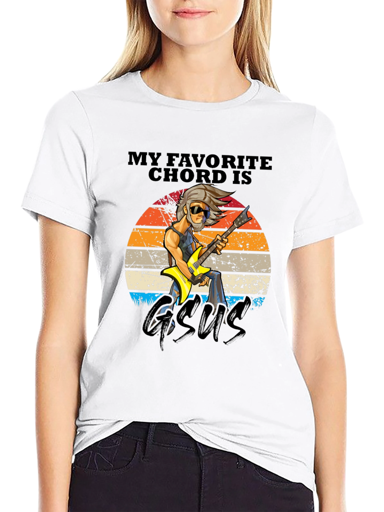Black My Favorite Chord is GSUS Black T-Shirt view 9