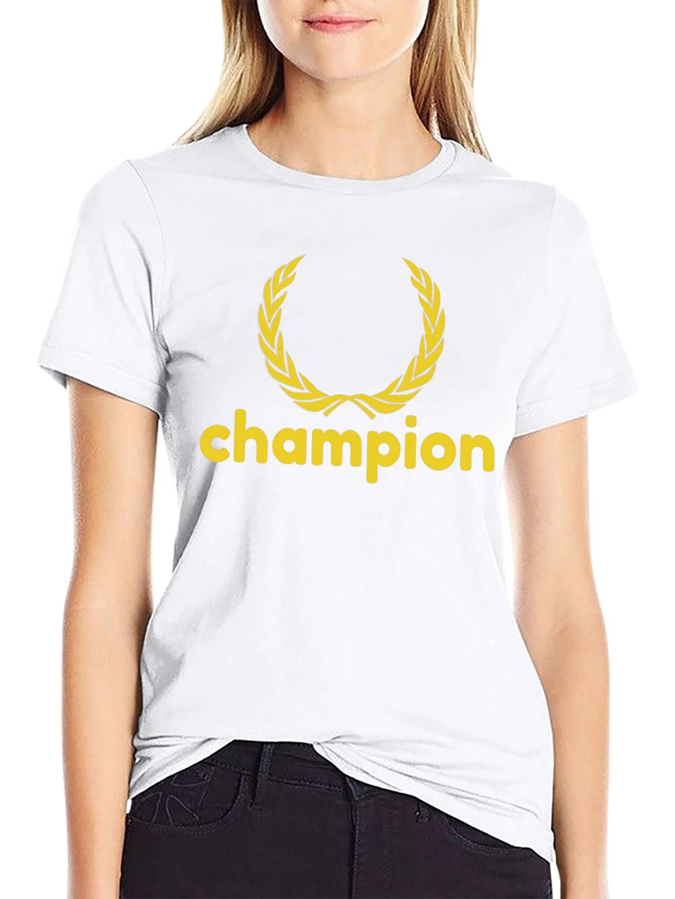 Black Champion Graphic Tee - Black Cotton Blend view 9