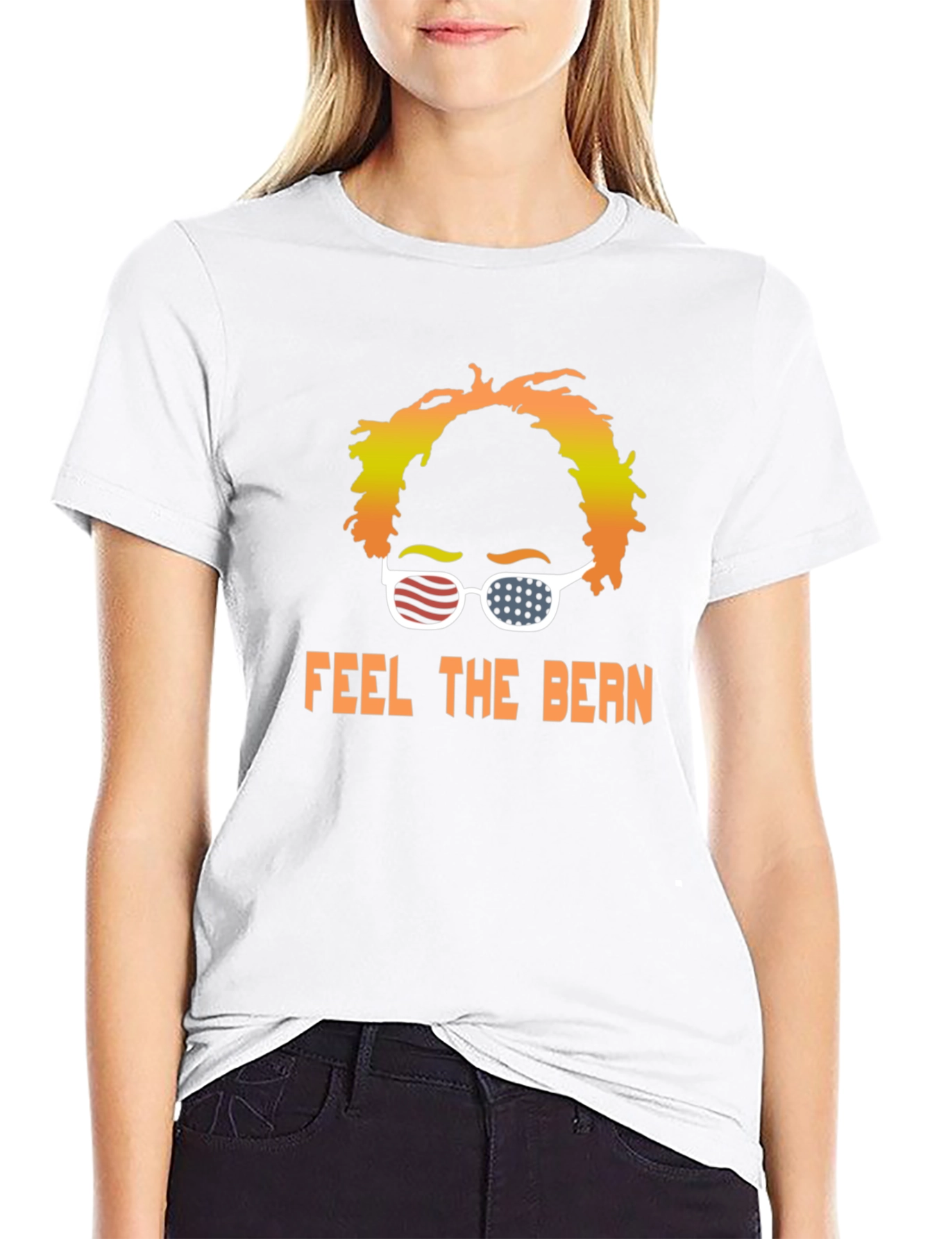 Black Feel the Bern T-Shirt - Political Graphic Tee view 9