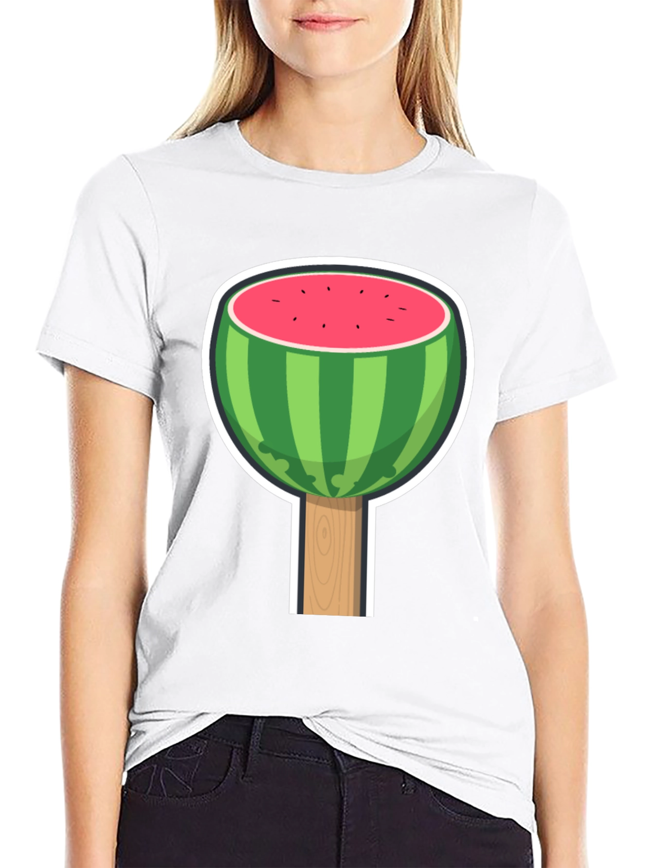 Black Watermelon Lollipop Graphic Tee view 9