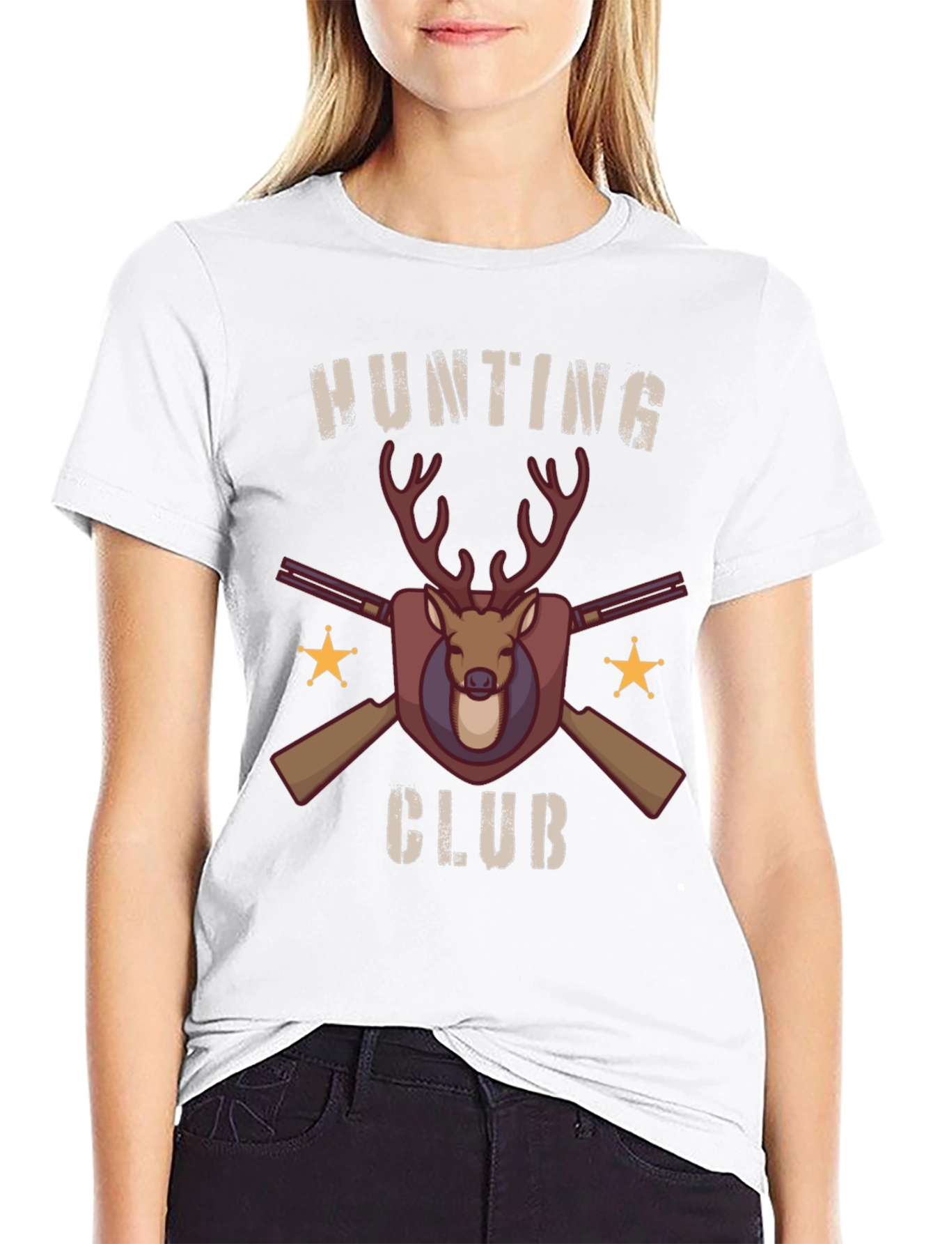Black Hunting Club Graphic T-Shirt - Black view 9