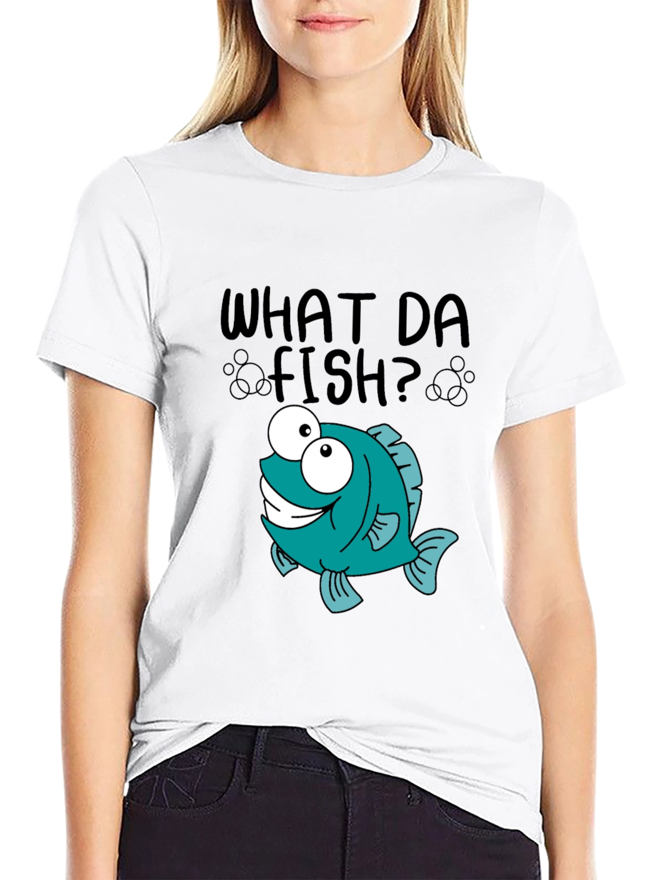 What Da Fish T-Shirt - Cartoon Fish Graphic Tee - 9