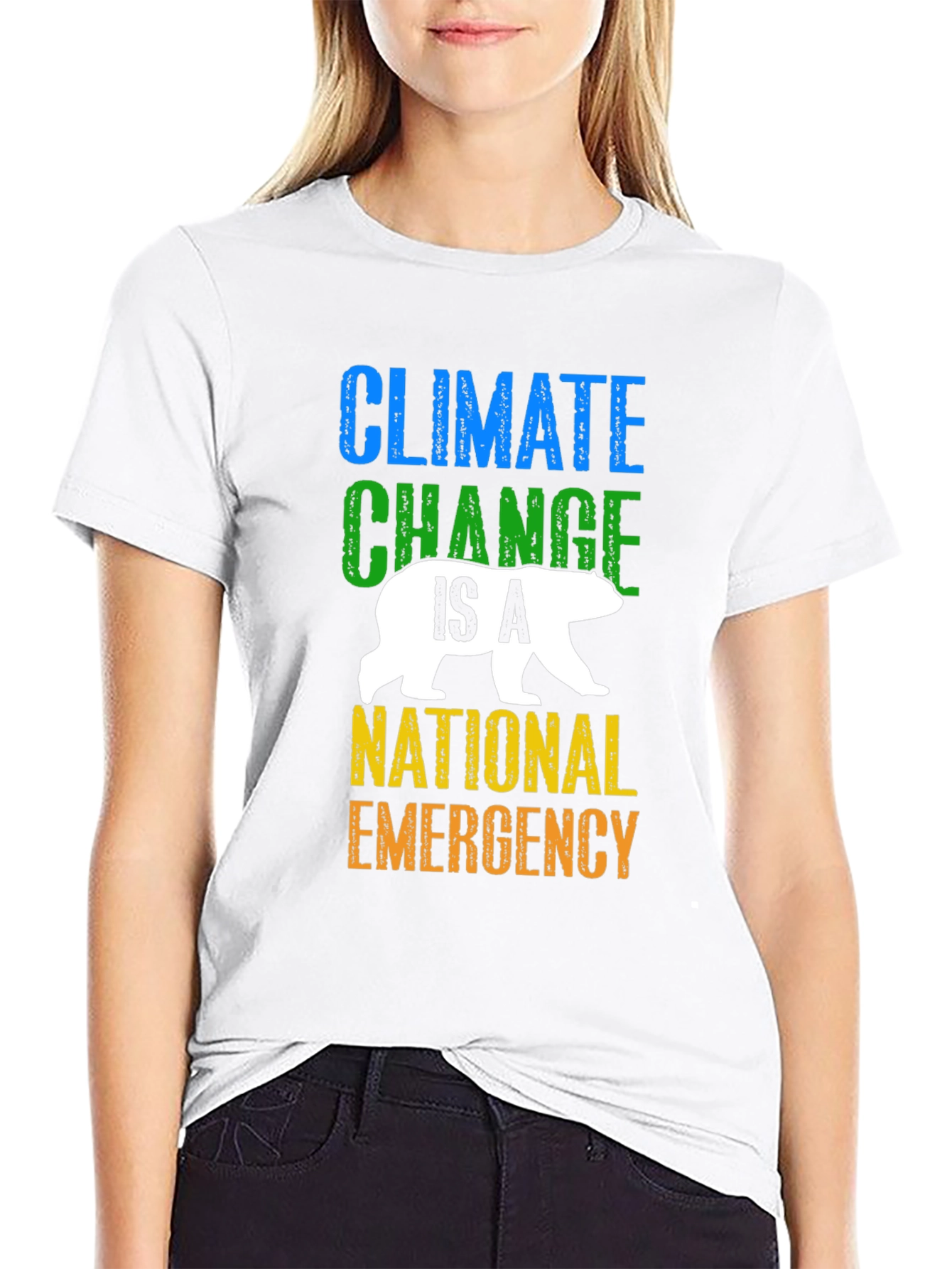Black Climate Change is a National Emergency T-Shirt view 9