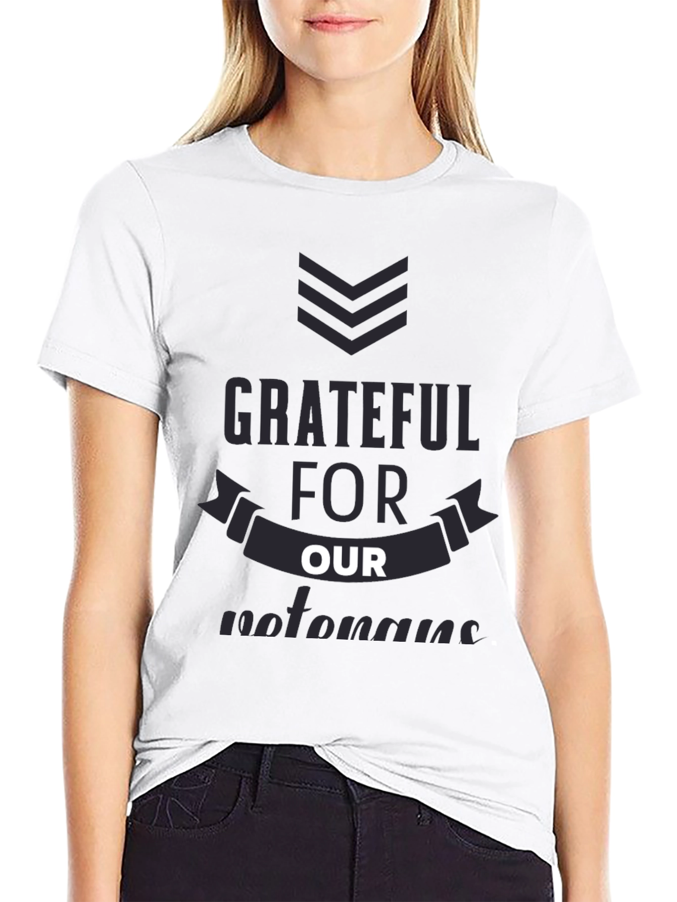 Black Grateful T-Shirt - Soft Cotton Blend Casual Wear view 9