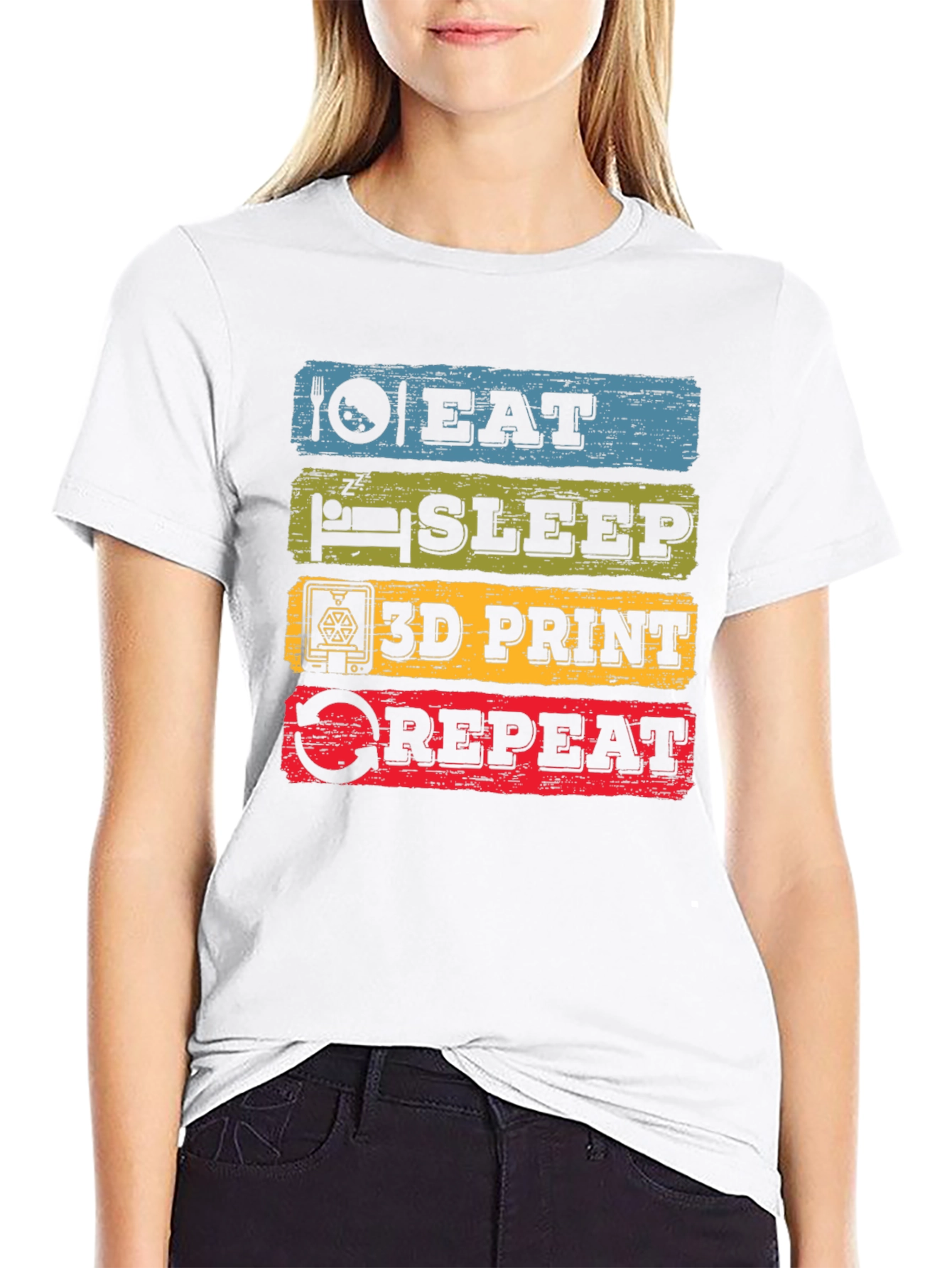 Eat Sleep 3D Print Repeat T-Shirt - 9