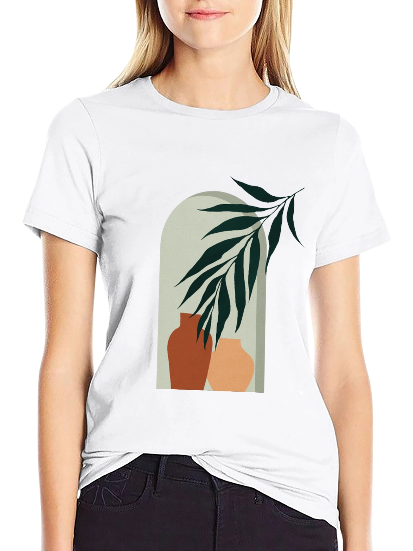 Vase Art Graphic Tee - Modern Casual Style - 9