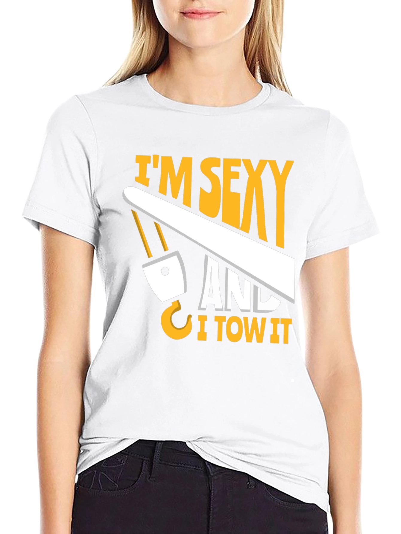 Black I'm Sexy And I Tow It T-Shirt view 9