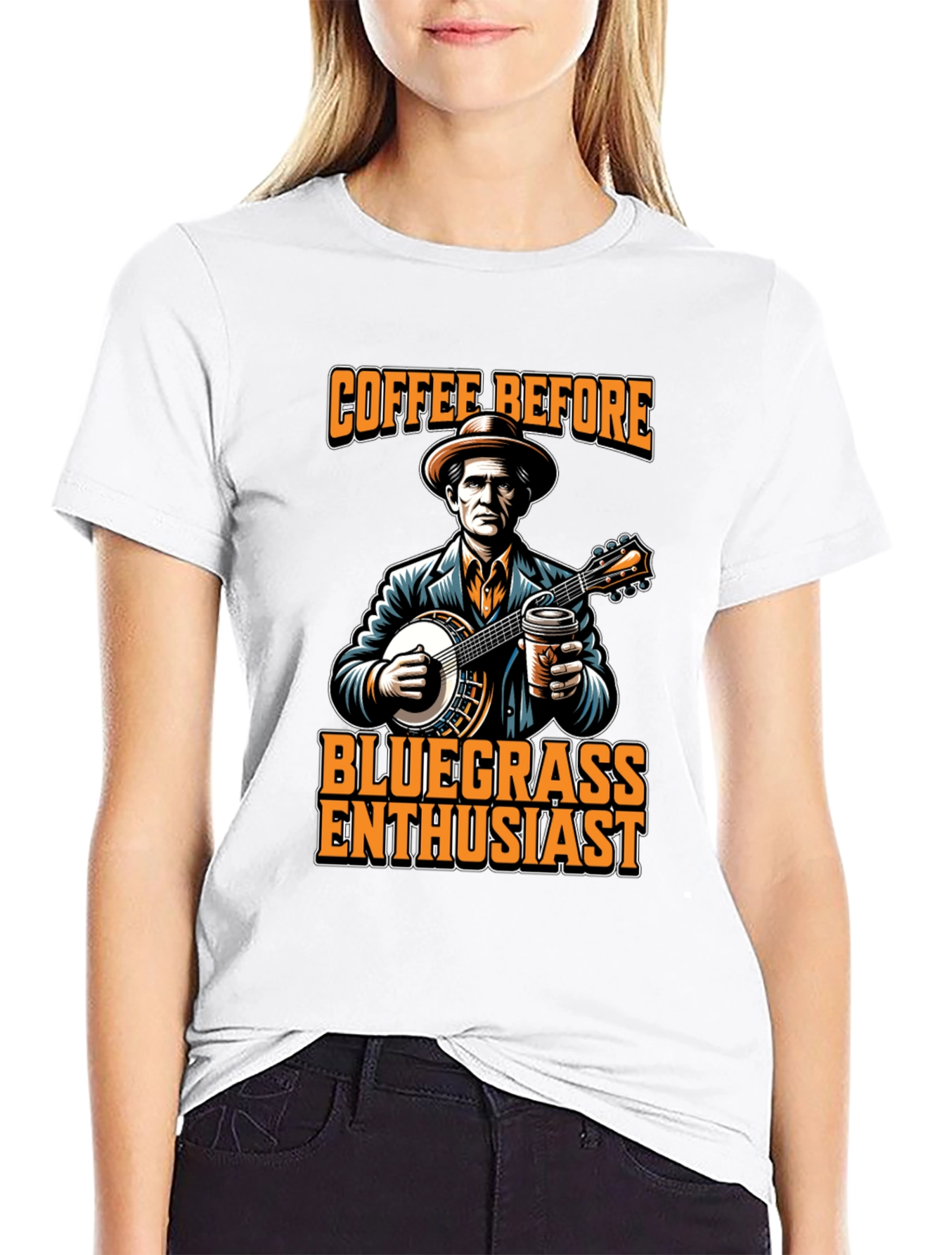 Black Coffee Before Bluegrass T-Shirt view 9