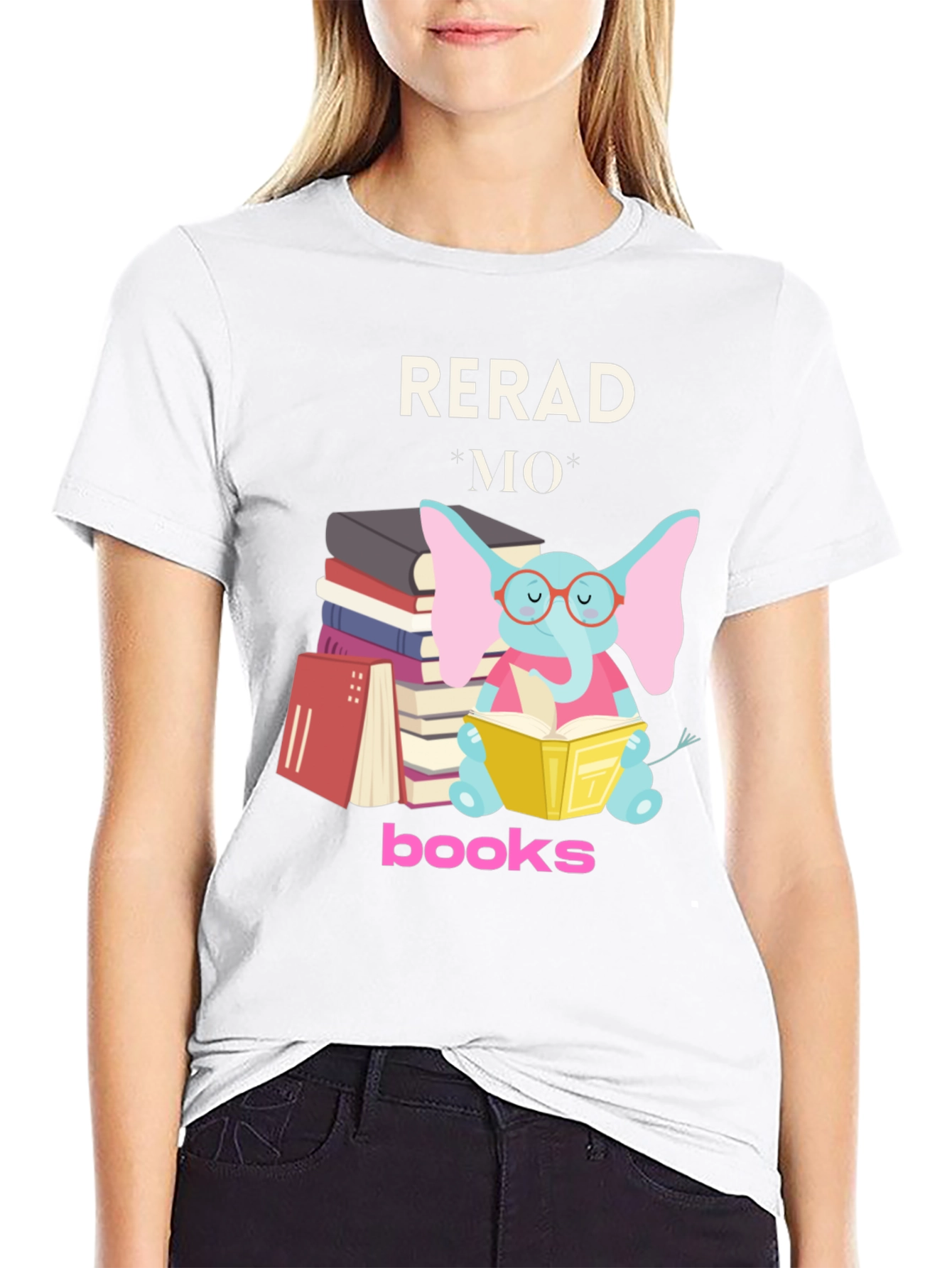 Black Read More Books T-Shirt view 9