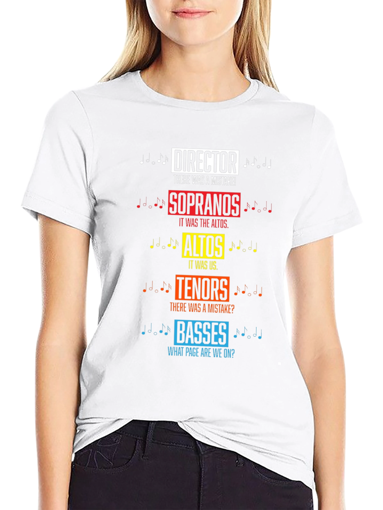 Choir Humor T-Shirt: Director, Soprano, Alto, Tenor, Bass - 9