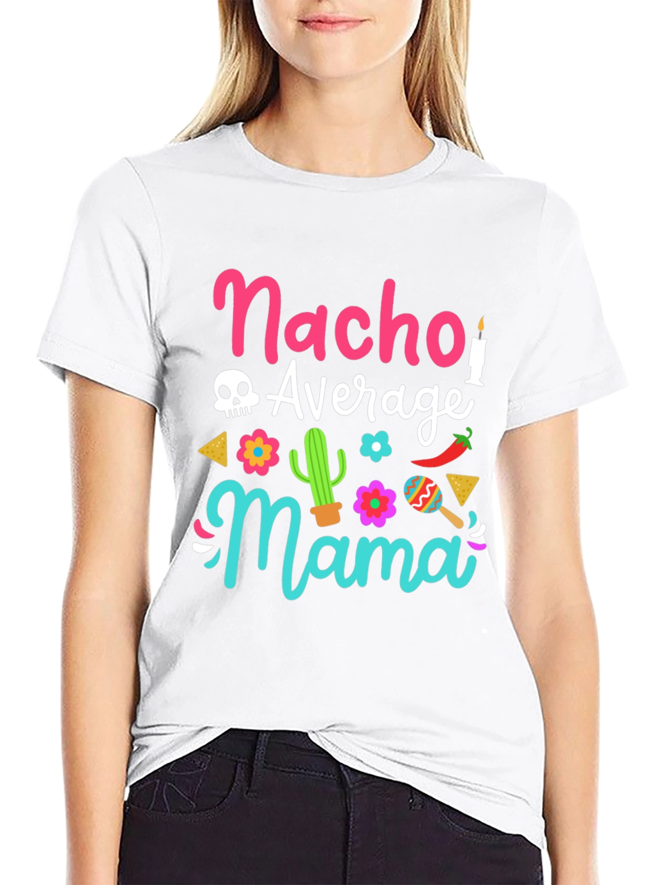 Black Nacho Average Mama Graphic Tee view 9