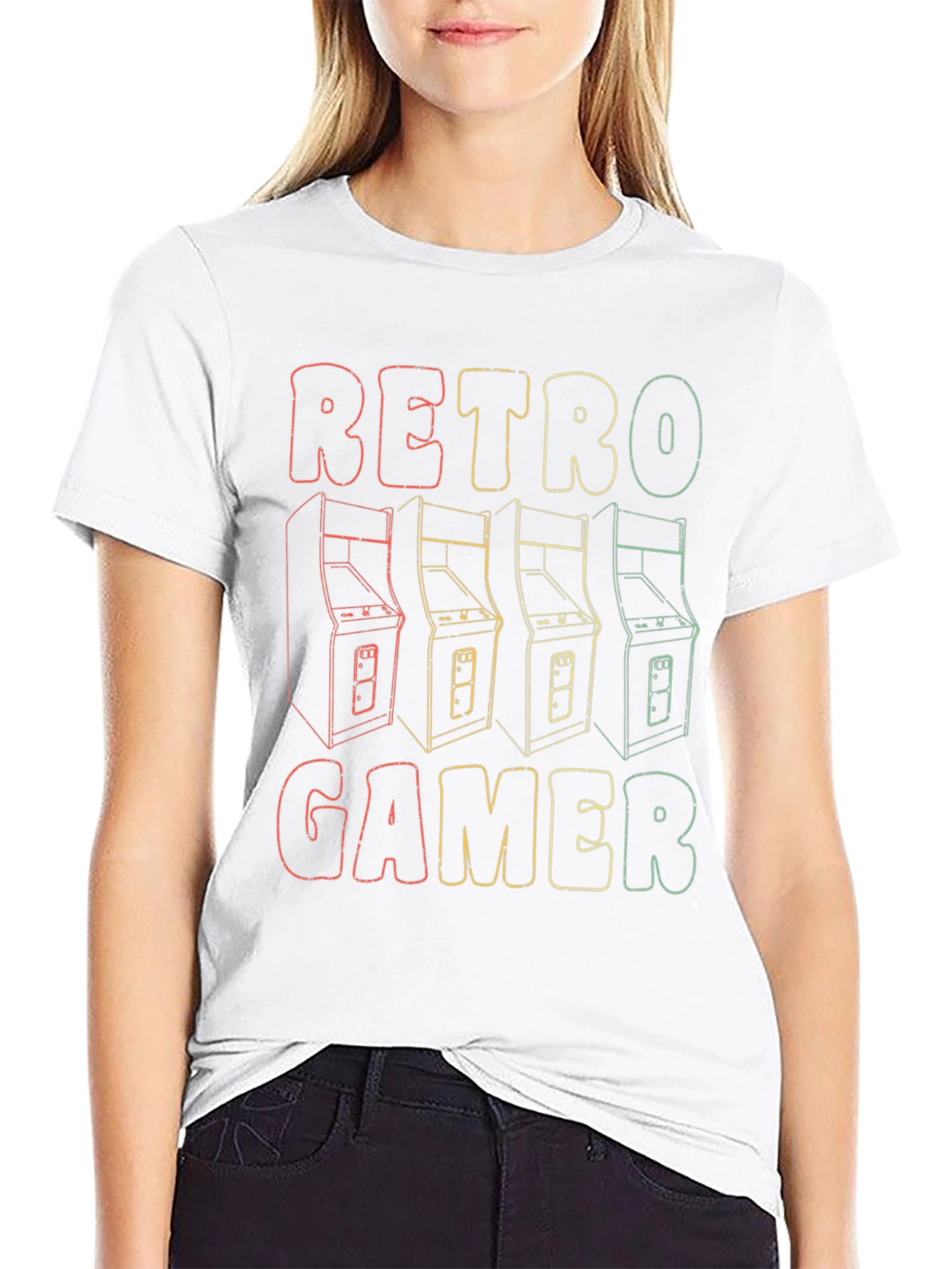 Black Retro Gamer T-Shirt - Classic Arcade Design view 9