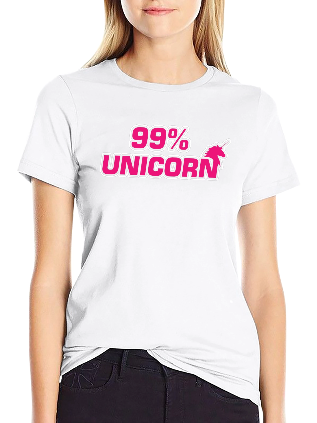 Black 99% Unicorn T-Shirt - Quirky Graphic Tee view 9