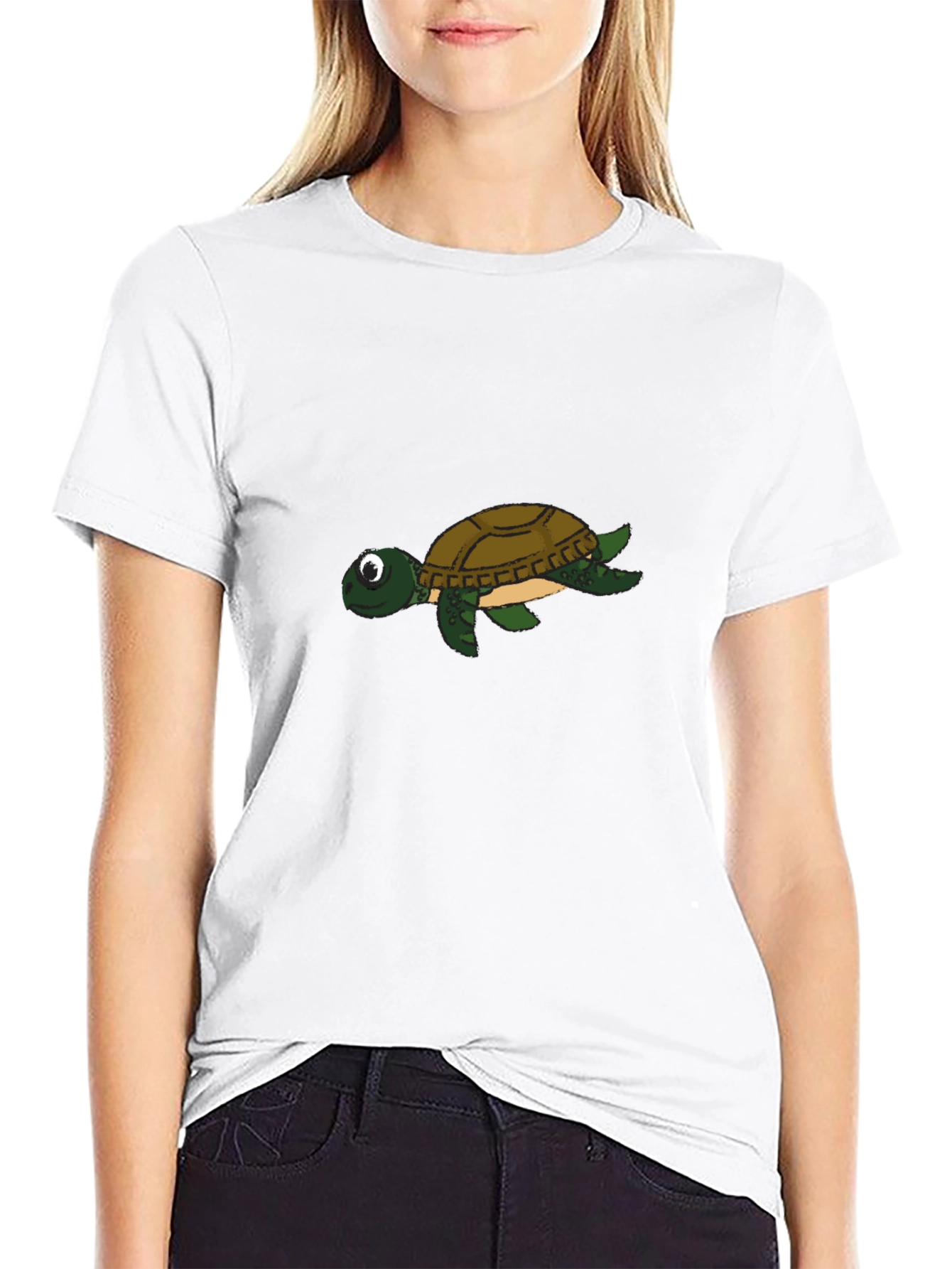 Black Turtle Graphic Black T-Shirt view 9