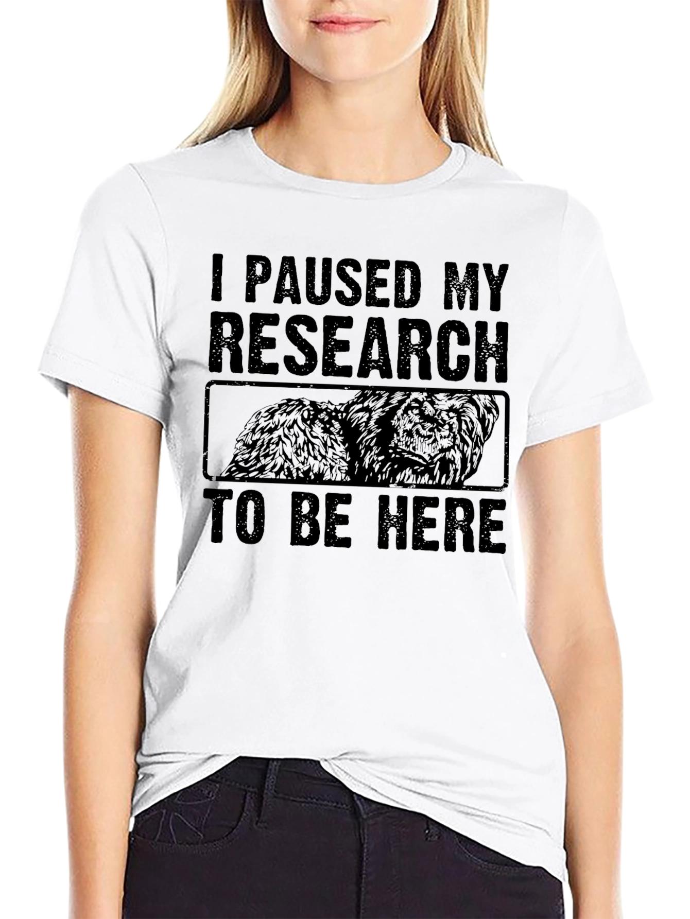 Black I Paused My Research T-Shirt view 9