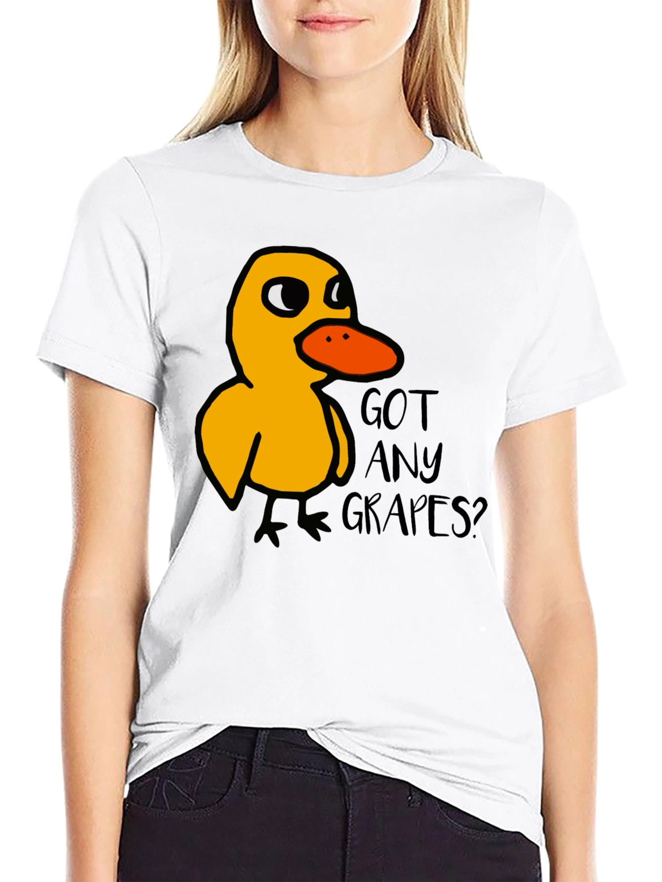 Black Got Any Grapes Duck T-Shirt Funny Meme Tee view 9