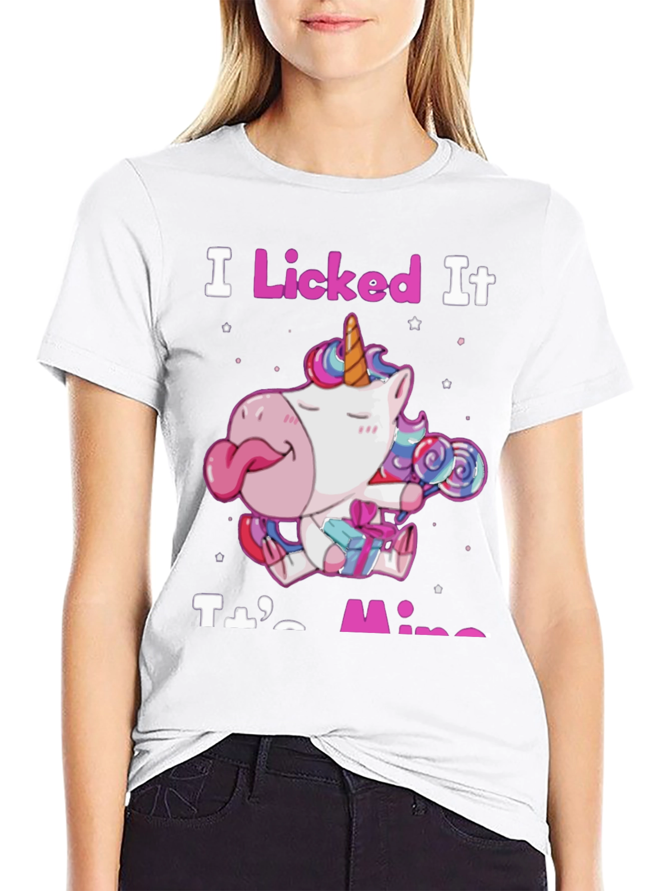 Black I Licked It Unicorn T-Shirt view 9