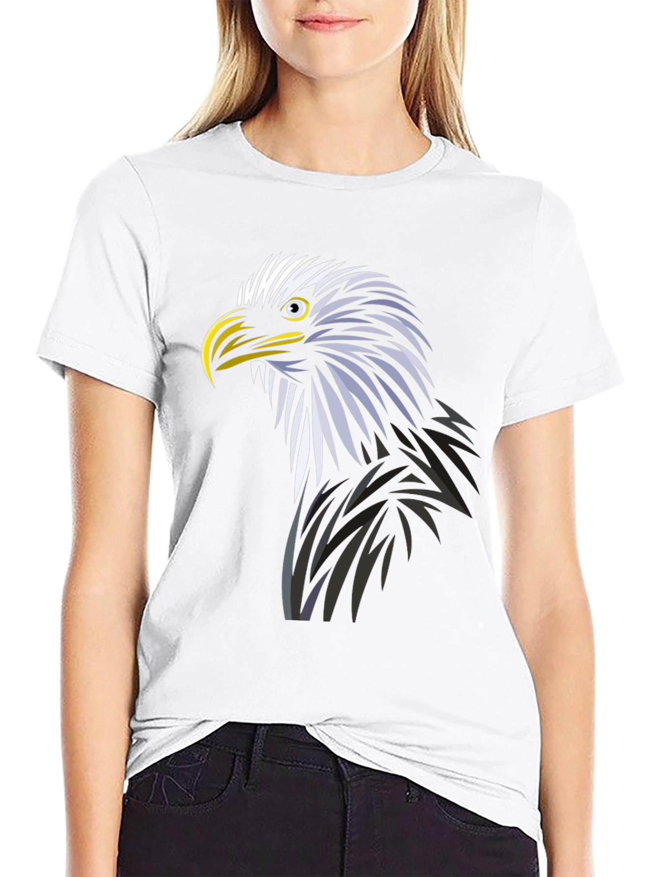 Black Eagle Graphic Tee - Black Cotton Blend view 9