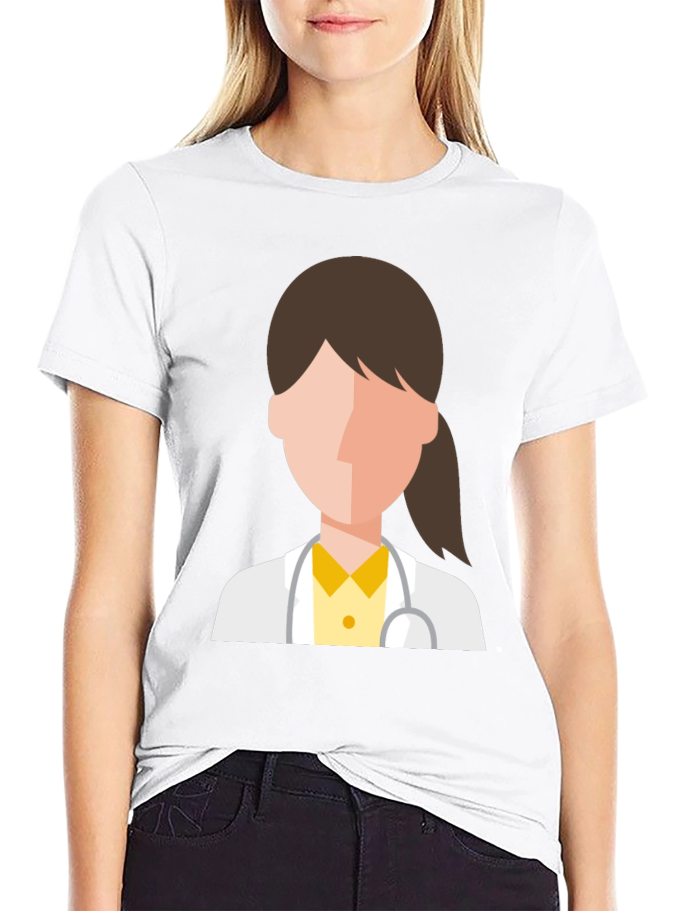 Black Doctor Graphic T-Shirt - Black Cotton Tee view 9