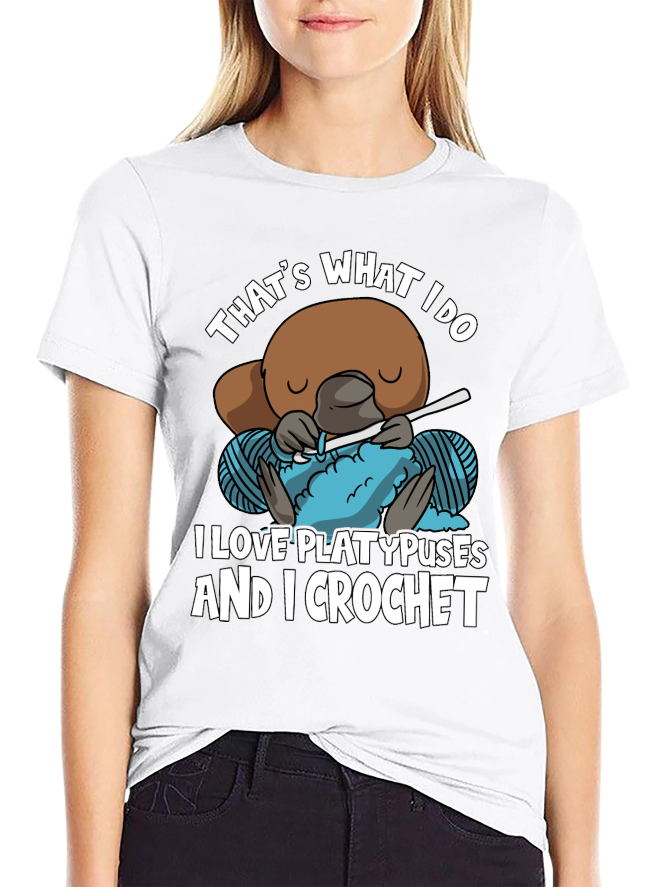 Black That's What I Do Platypus T-Shirt view 9