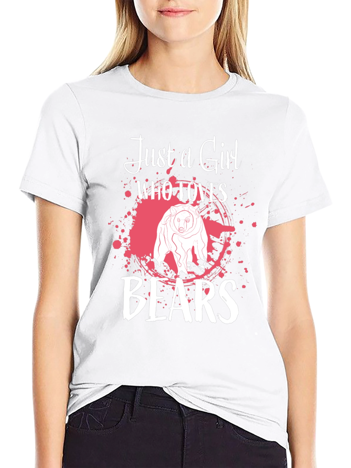 Black Just a Girl Who Loves Bears T-Shirt view 9