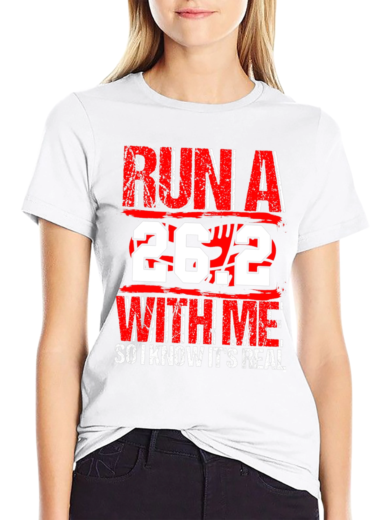 Black Run A 26.2 With Me Graphic T-Shirt view 9