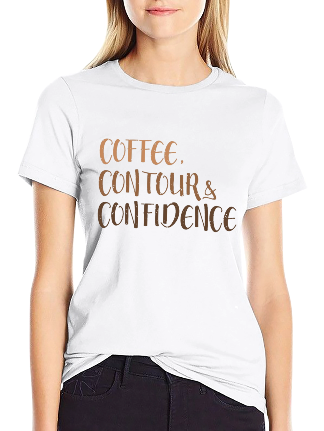 Black Coffee Contour Confidence Graphic Tee view 9