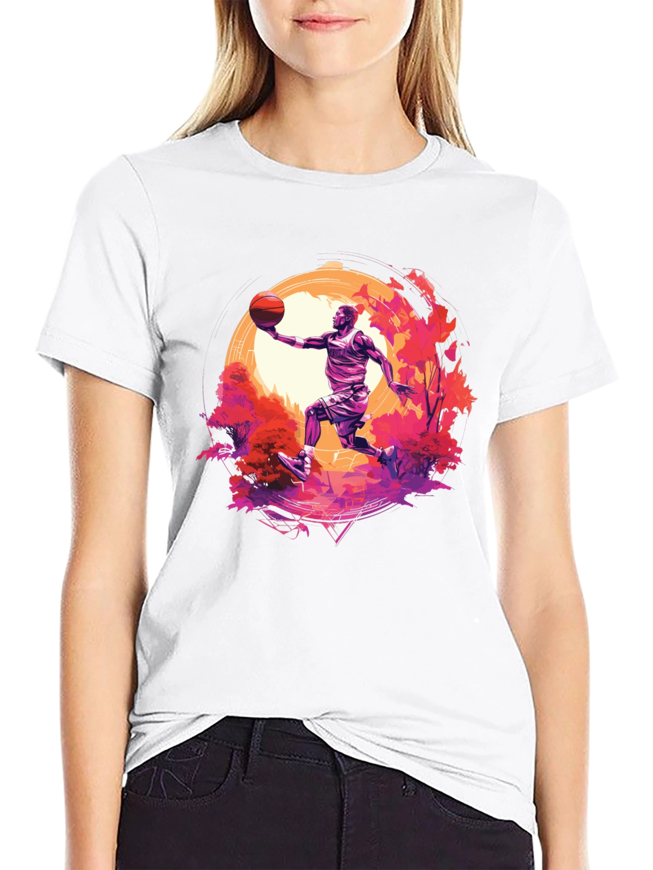 Black Basketball Player Graphic Tee - Stylish Sports Apparel view 9