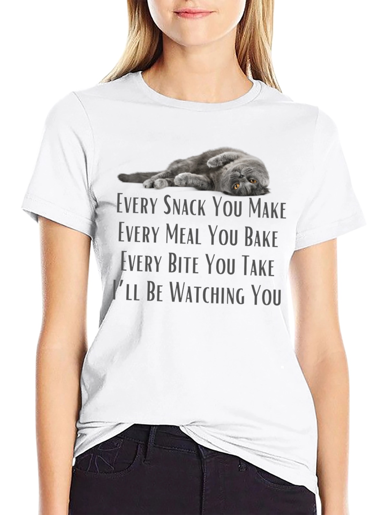 Black Every Snack You Make Cat T-Shirt view 9