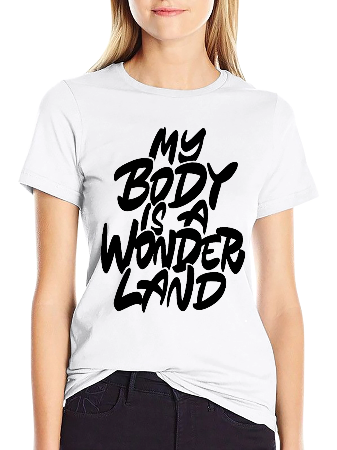 Black My Body Is A Wonderland Graphic T-Shirt view 9
