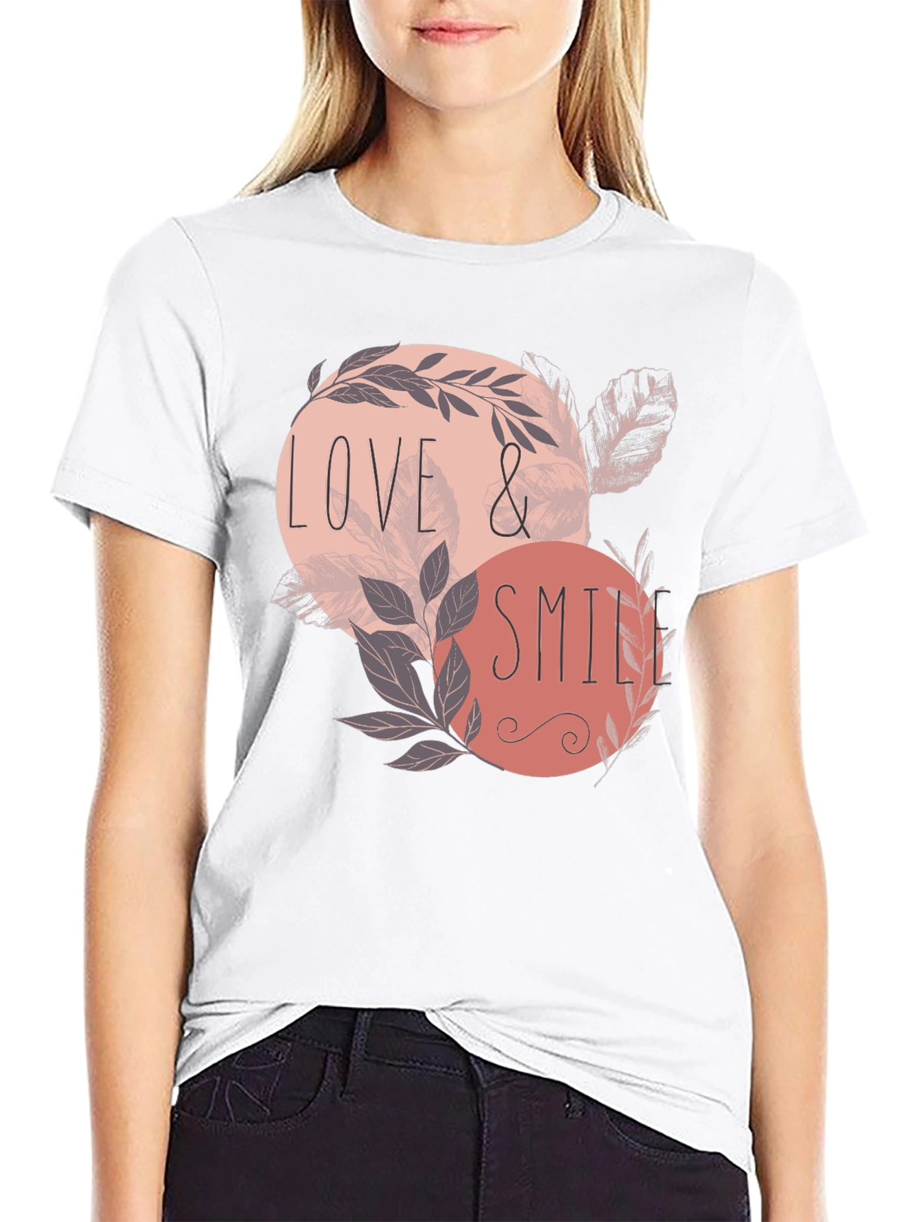 Black Love & Smile Graphic Tee - Men's Black T-Shirt view 9