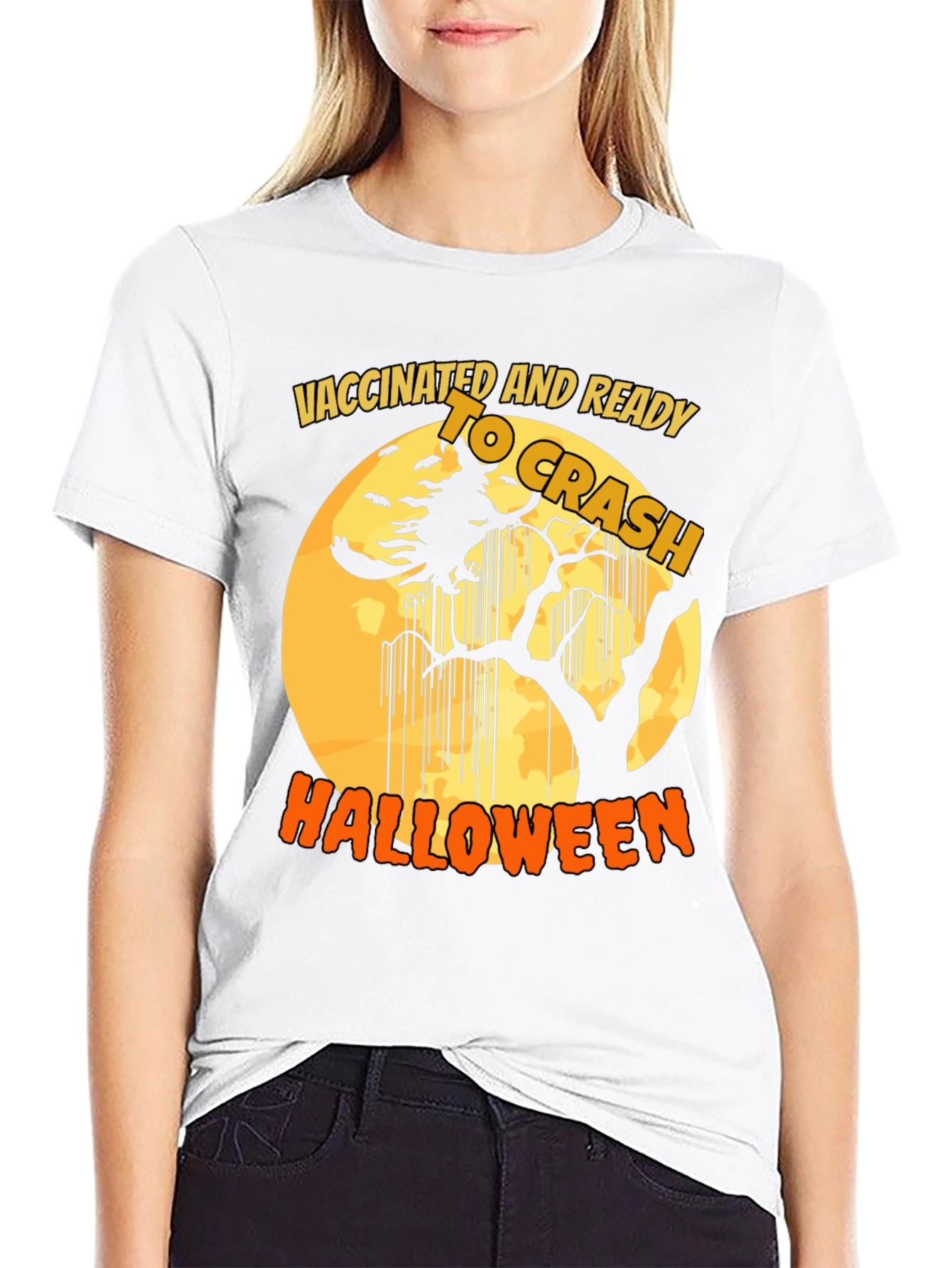 Vaccinated and Ready to Crash Halloween T-Shirt - 9