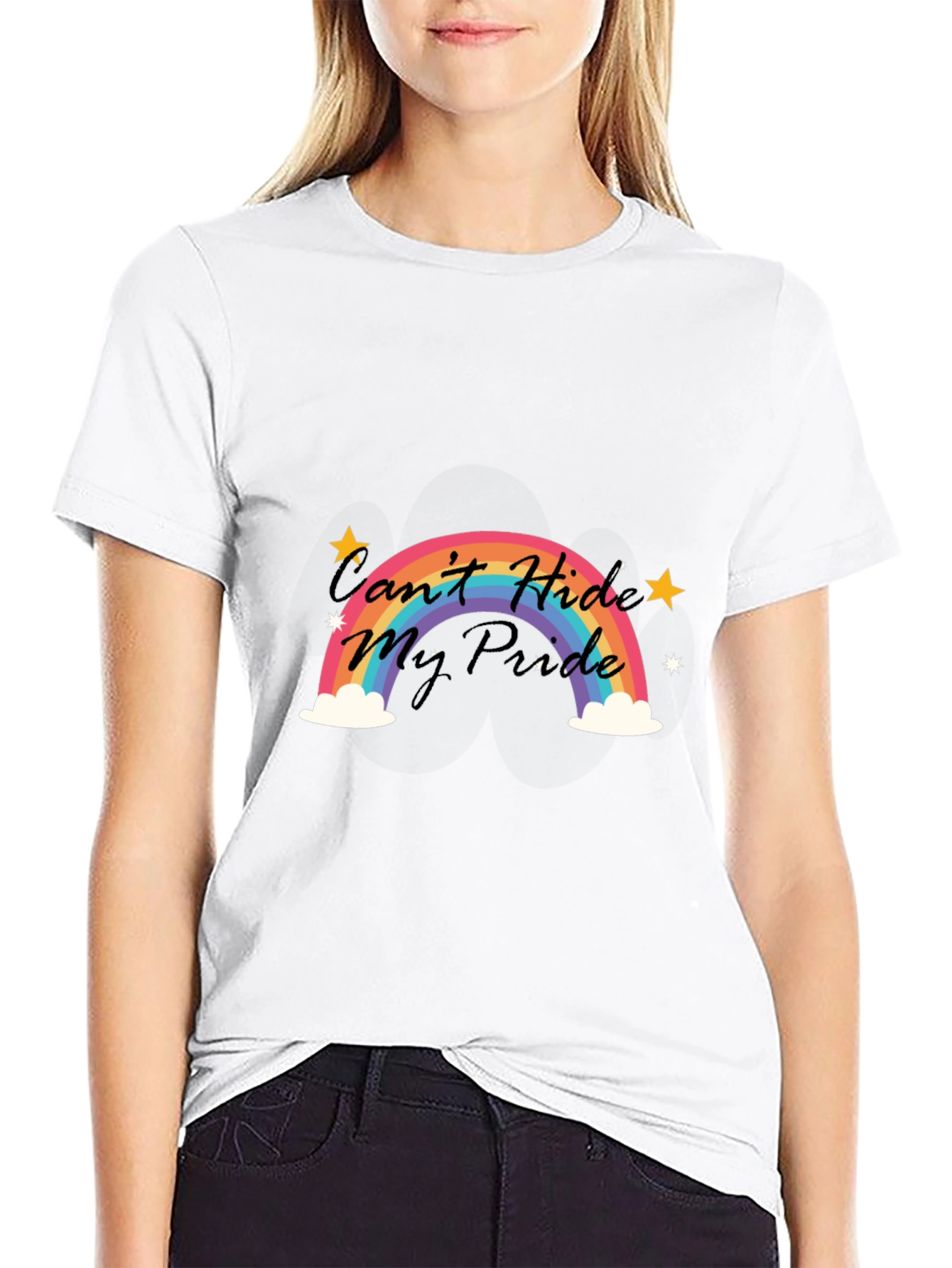 Black Pride Rainbow Graphic Tee -  Men's Black T-Shirt view 9