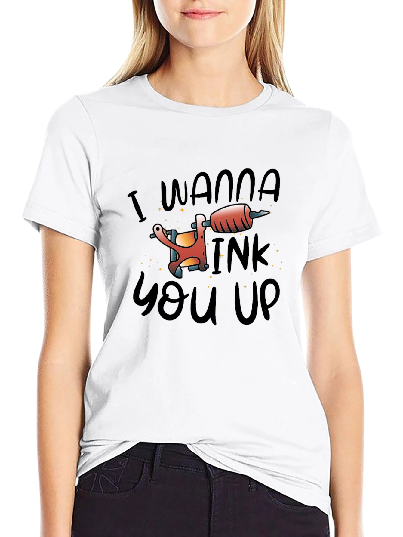 Black I Wanna Ink You Up Tattoo T-Shirt view 9