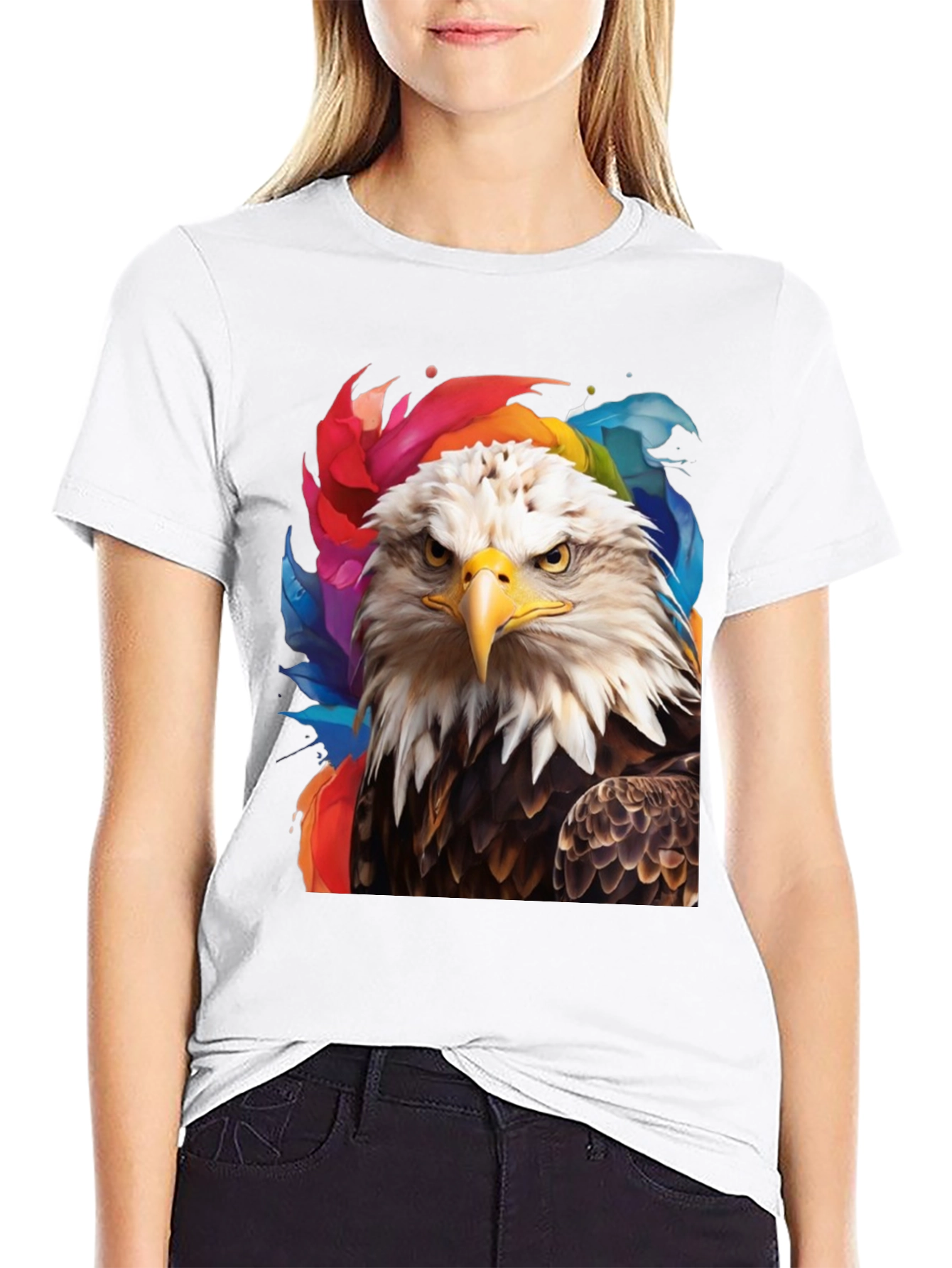 Black Bald Eagle Graphic Tee - Patriotic Style view 9