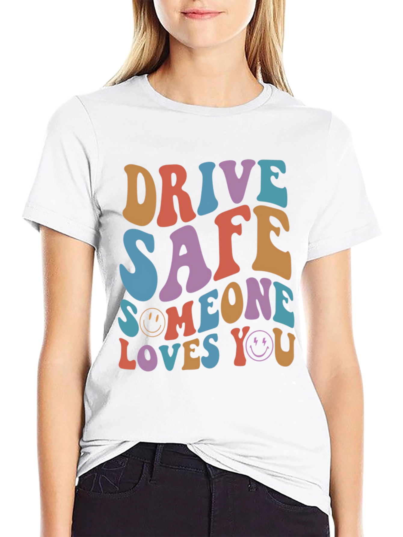 Black Drive Safe Graphic Tee - Retro Style T-Shirt view 9