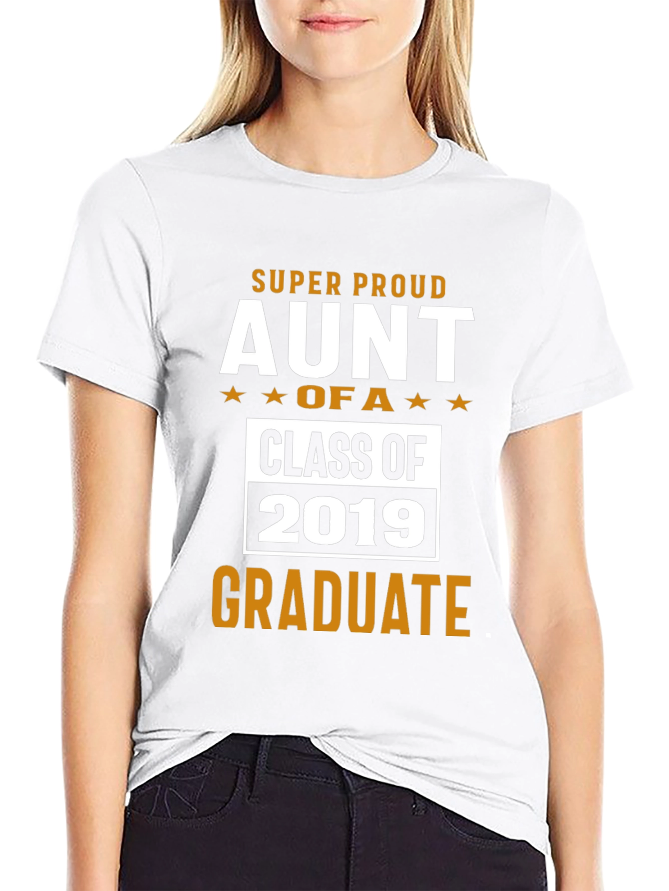 Black Super Proud Aunt of a 2019 Graduate T-Shirt view 9