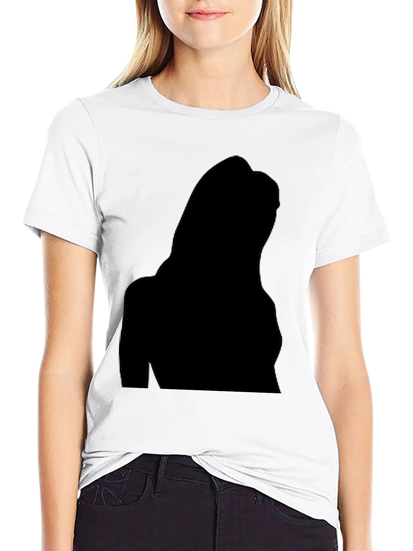 Black Men's Black Silhouette Graphic Tee - Casual Style view 9