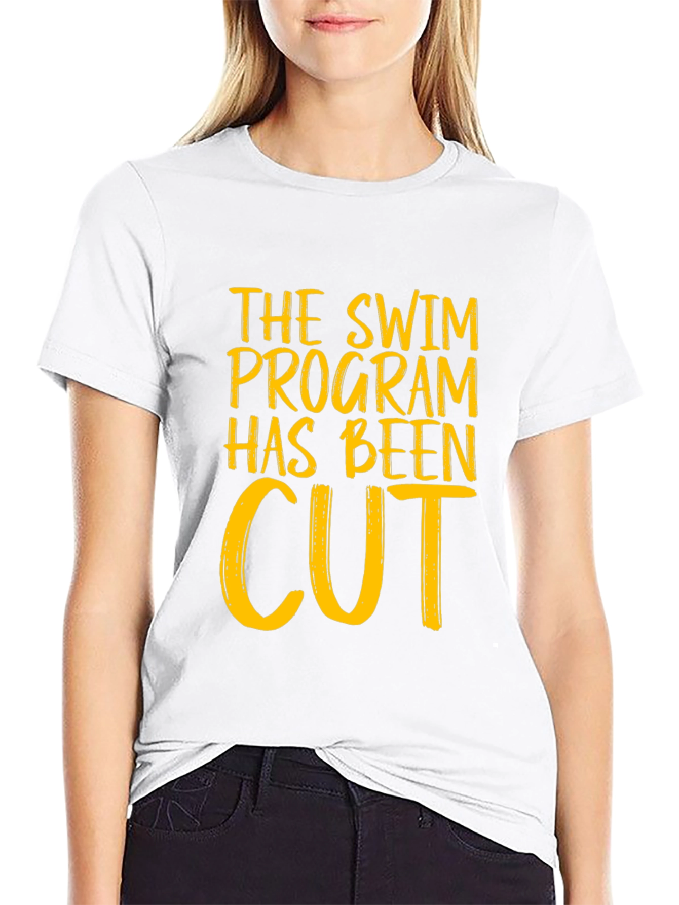 Black Swim Program Cut T-Shirt view 9