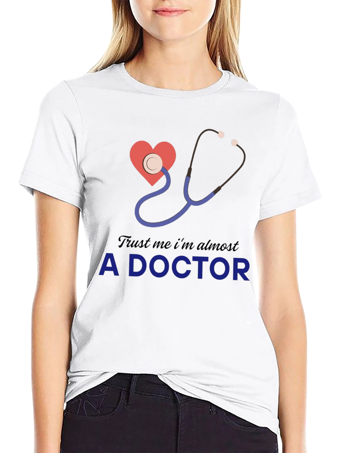 Black Future Doctor T-Shirt Funny Pre-Med Student Gift Tee view 9