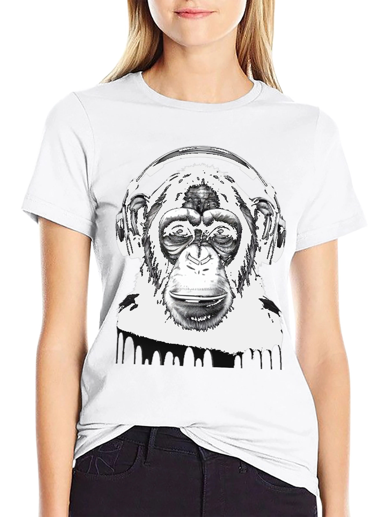 Black Monkey DJ Graphic Tee - Cool & Unique Design view 9
