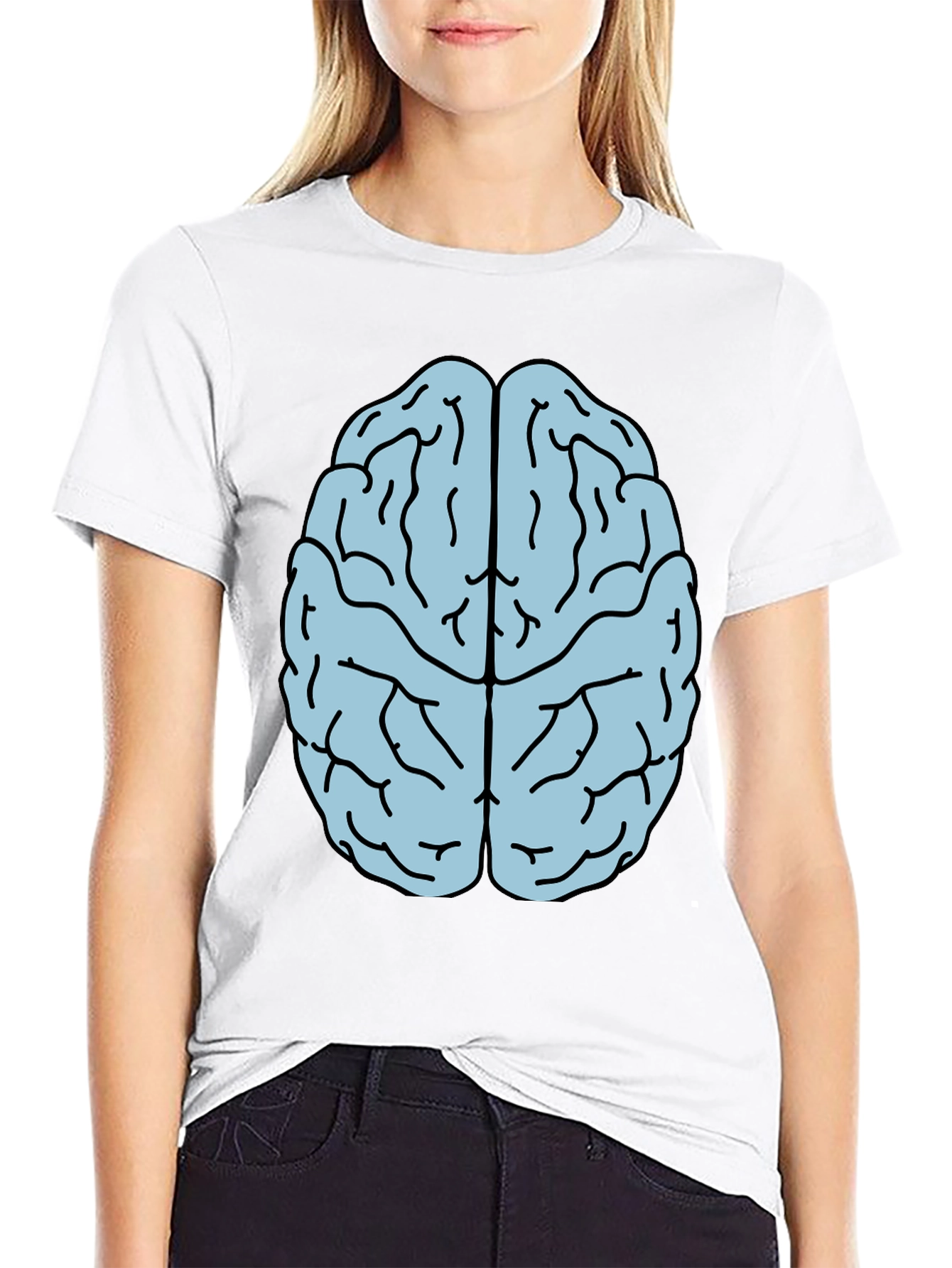 Black Brain Graphic T-Shirt - Smart Style view 9