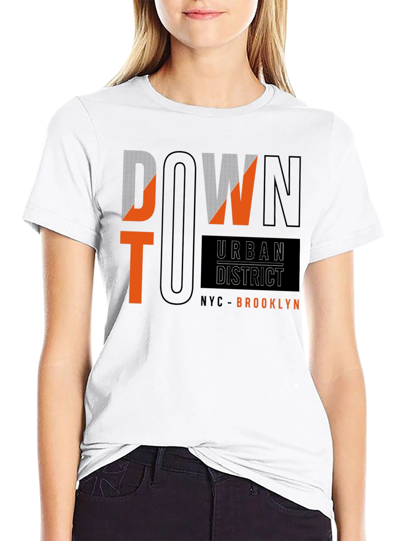 Black Downtown Urban District Black Graphic Tee view 9