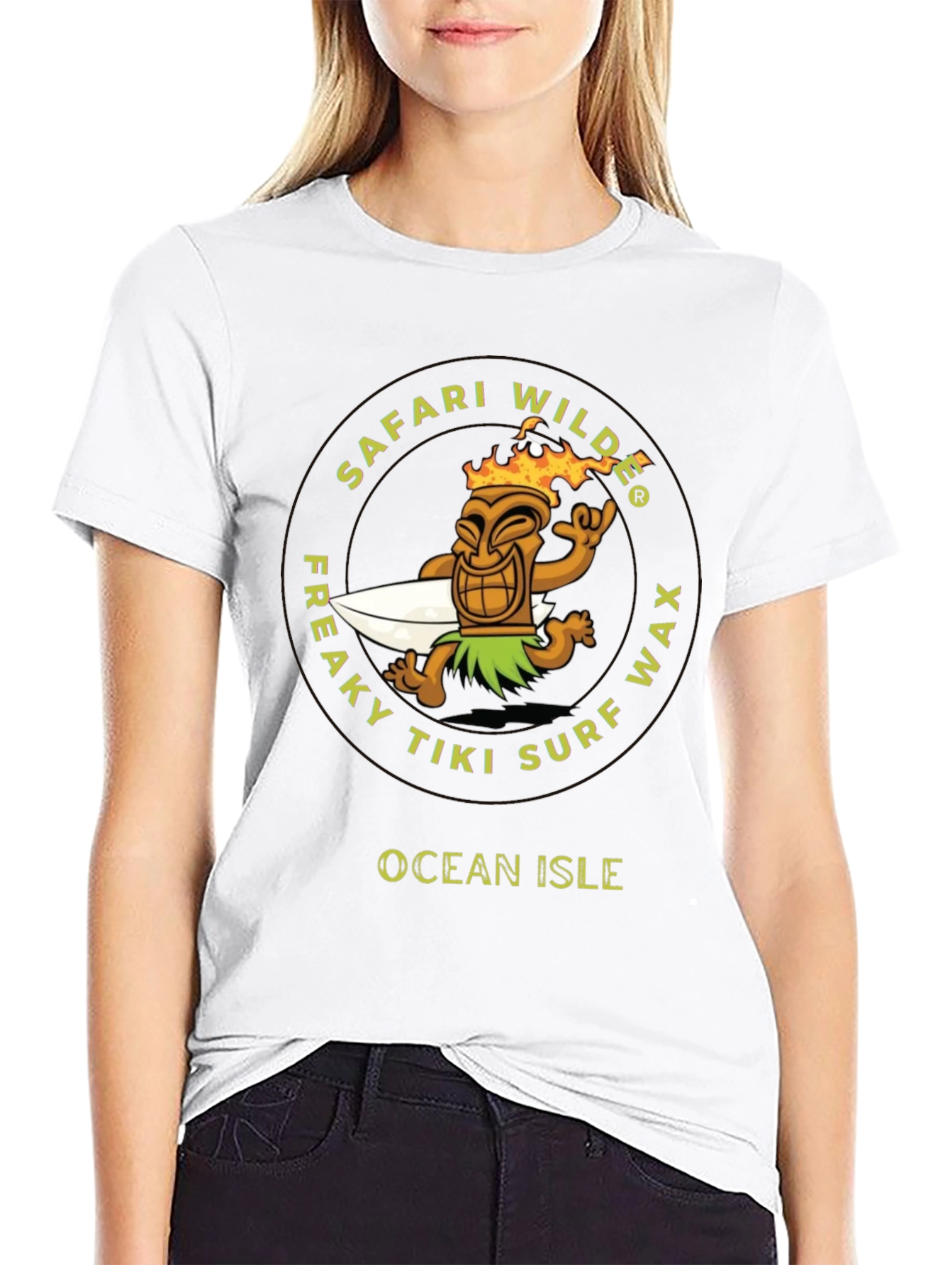 Black Safari Wilde Tiki Surf Wax Graphic T-Shirt view 9