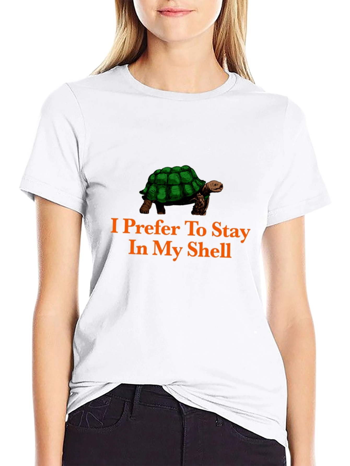 Black I Prefer To Stay In My Shell Turtle T-Shirt view 9